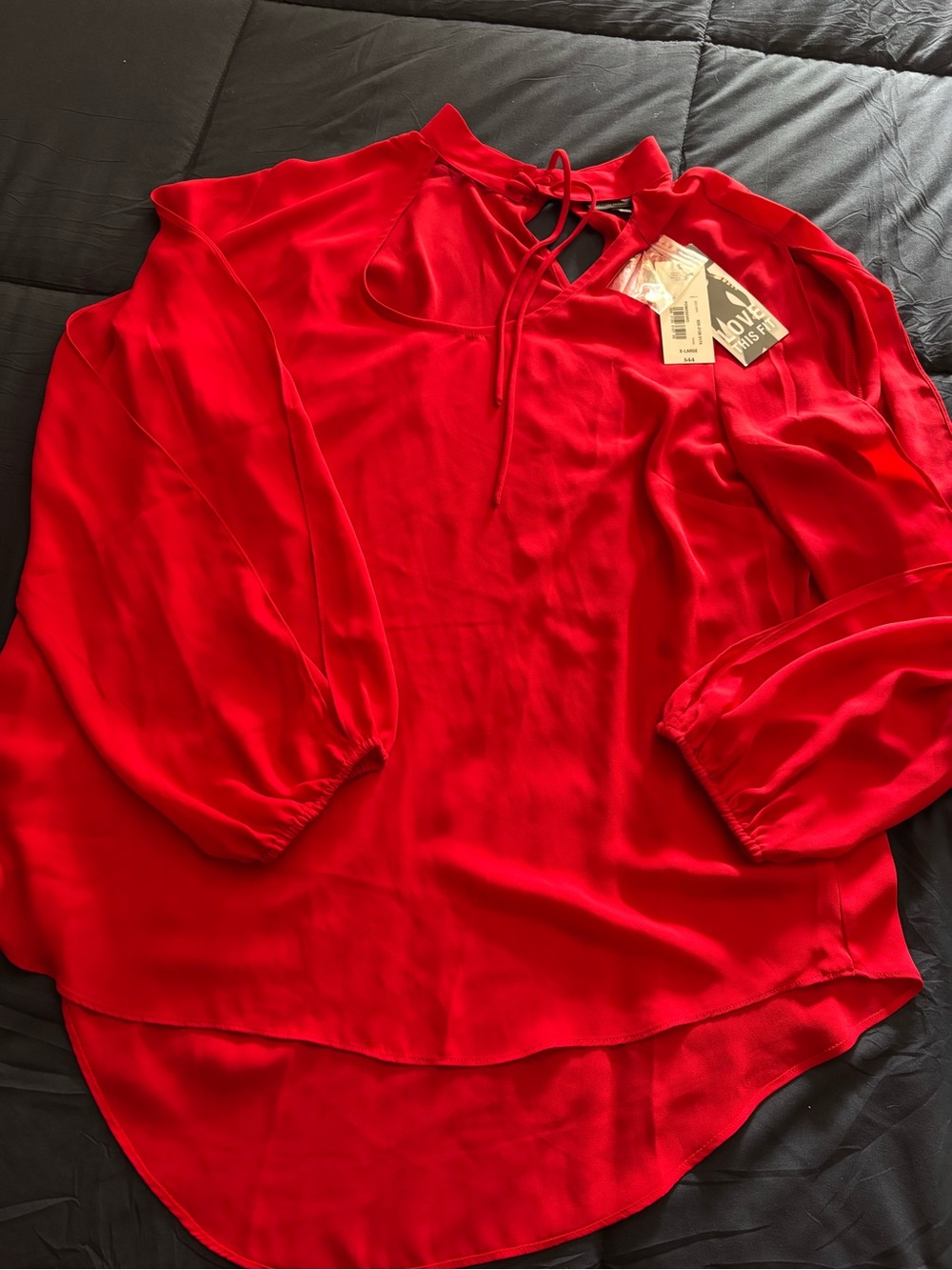 Red Love Tjis Fit Blouse - Women Tops XL